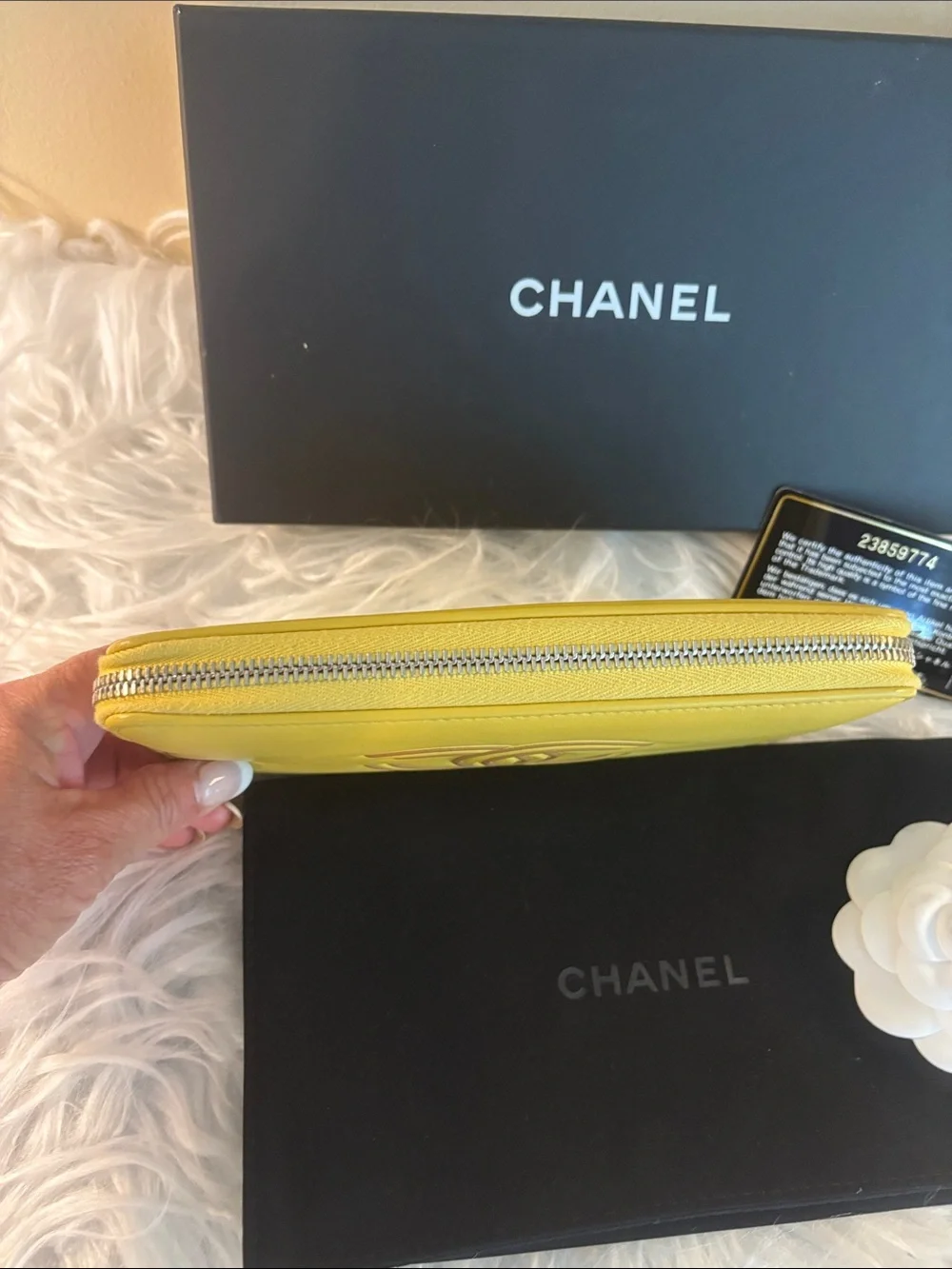 CHANEL Timeless CC Lambskin Zippy Wallet
